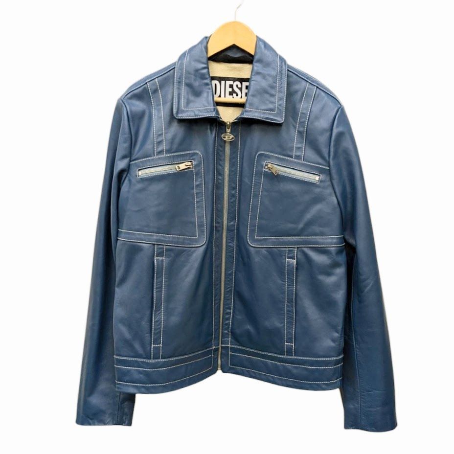 DIESEL ディーゼル L-CALF A03560 シングルライダース レザー