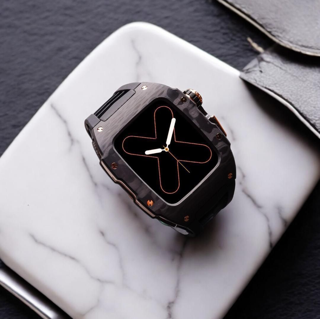 Applewatch Case Carbon Racing 時計 44 45 - メルカリ