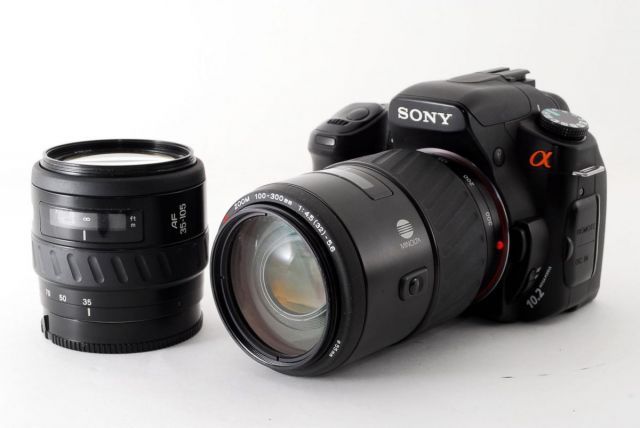 ソニー SONY α200 DSLR-A200 ブラック 超望遠ダブルズームセット