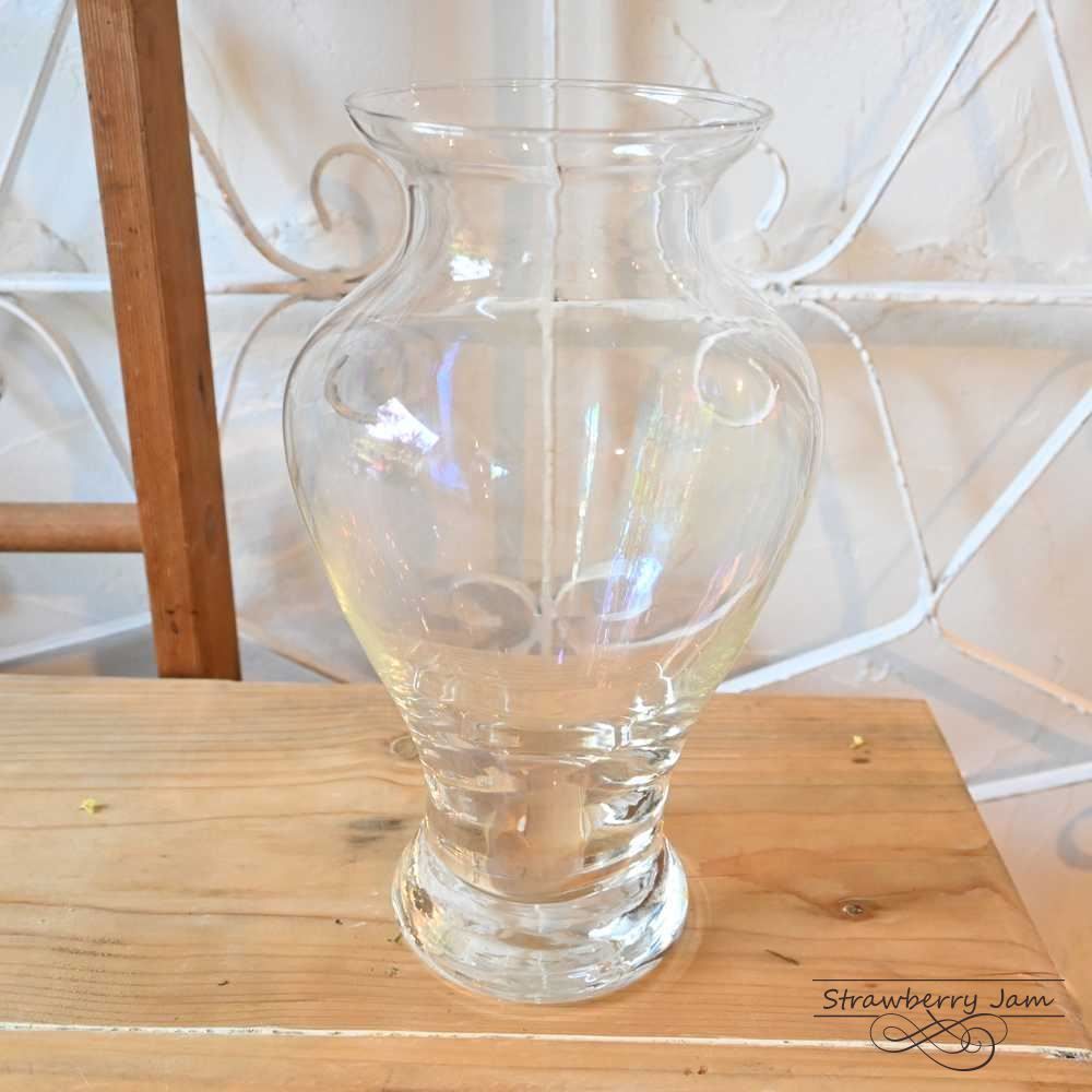 L3705-301 英国アンティーク フラワーベース ガラス 花瓶 花器 お花 L3705-301 英国アンティーク フラワーベース ガラス 花瓶 花器