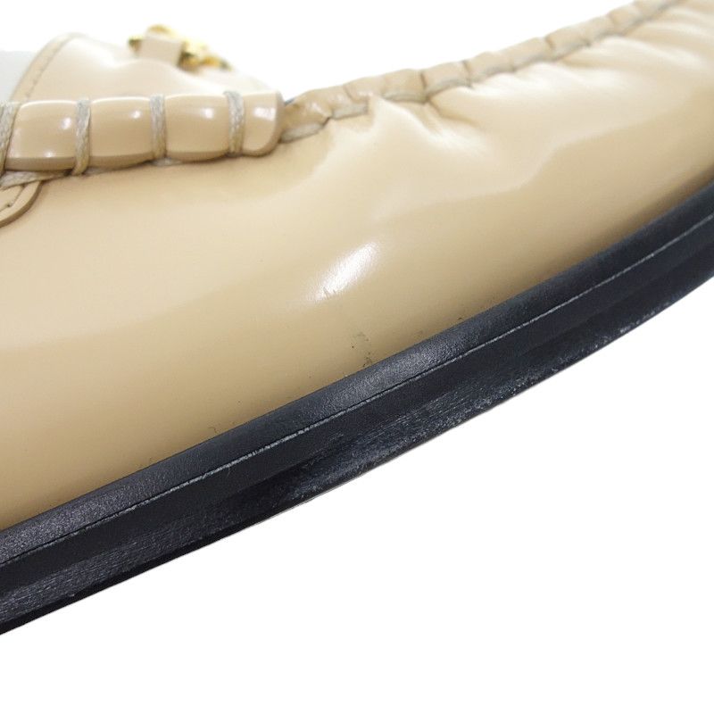 アミリ/AMIRI Ma Chain ローファー チェーン レザーシューズ ベージュ