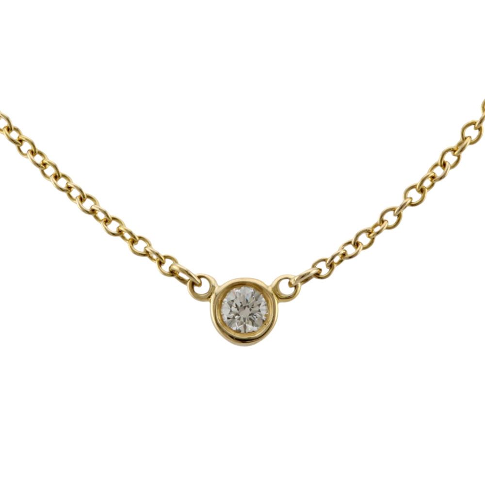 ティファニー バイザヤード 約0.05ct ネックレス 18金 K18イエロー 