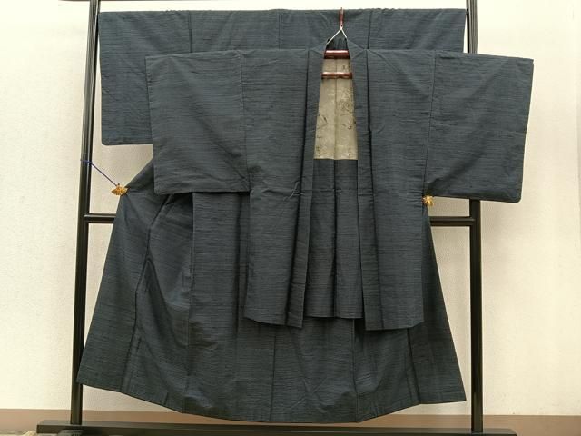 平和屋着物□男性 紬 アンサンブル 亀甲文様 正絹 逸品 BAAQ0274jr