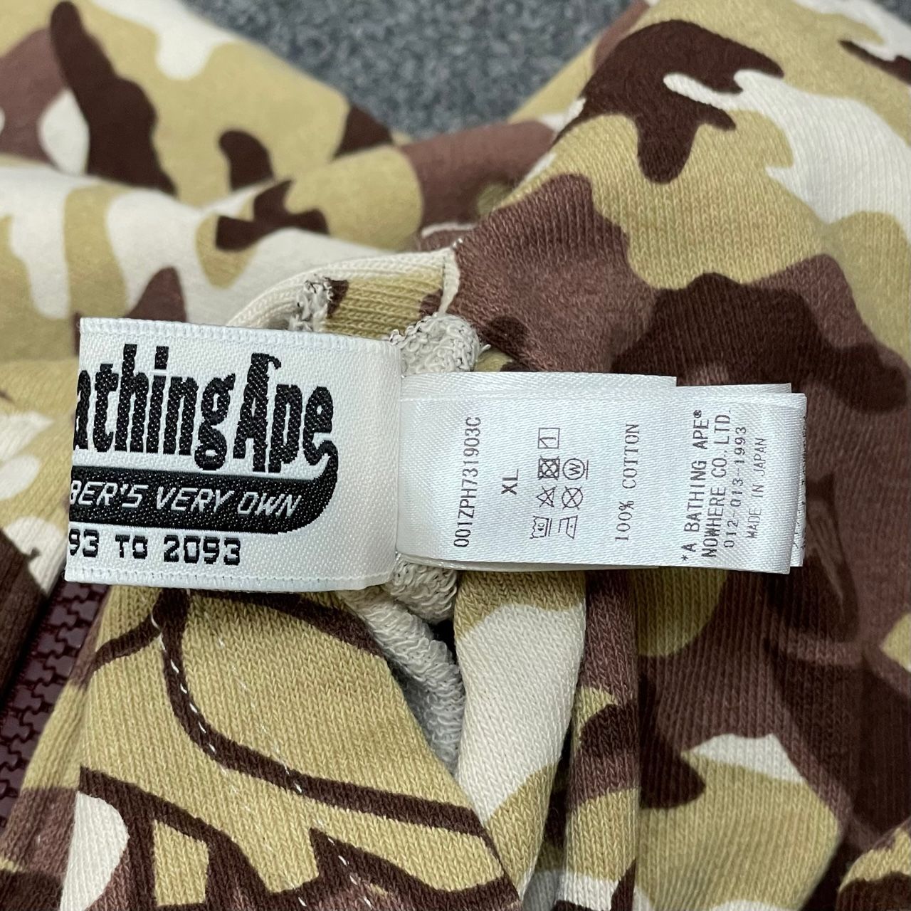 美品 A BATHING APE OVO リバーシブル 迷彩 ジップ シャークパーカー 