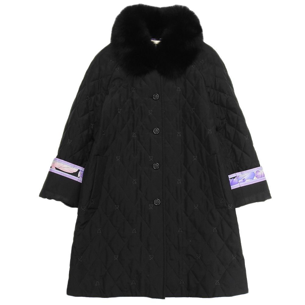 美品 LEONARD レオナール 裏地フラワープリント シルク100