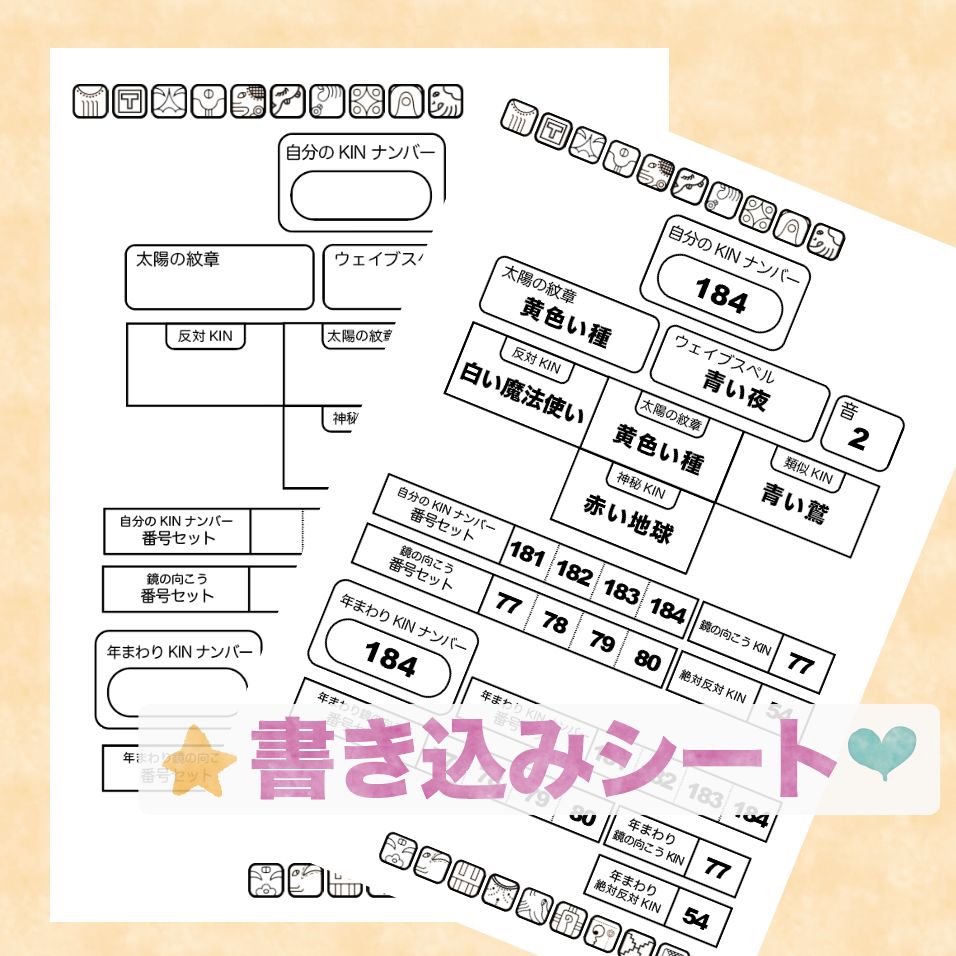 マヤ暦☆2025年☆年まわりカレンダー☆ミラクルダイアリーサイズ 炒る