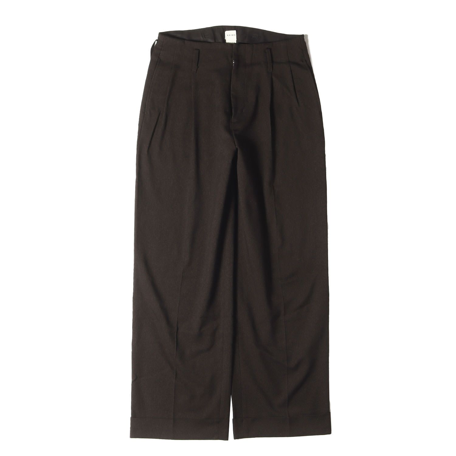 KAIKO スラックス ブラウン KAIKO【カイコー】wide slacks 