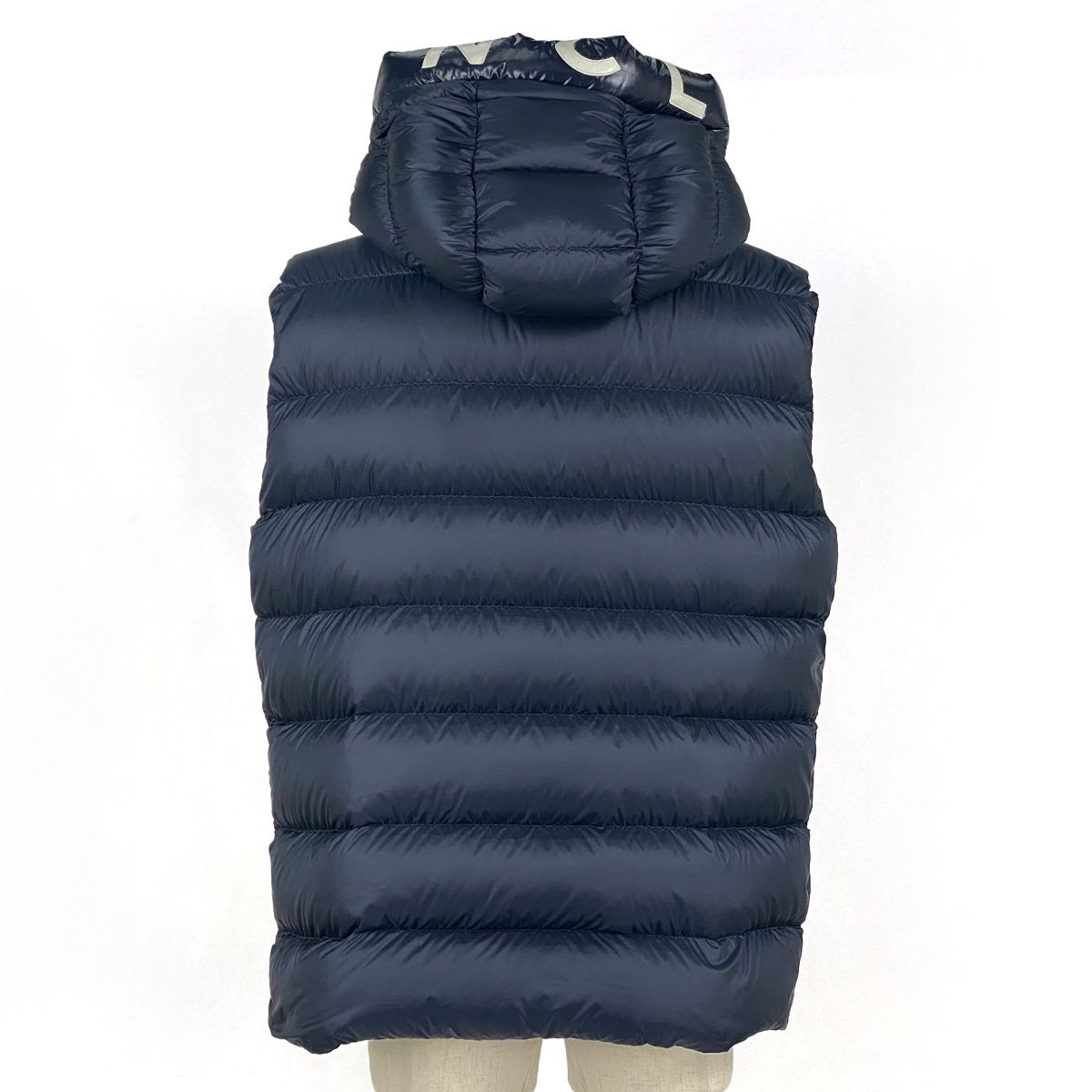 MONCLER ネイビー ダウンベスト フード付き
