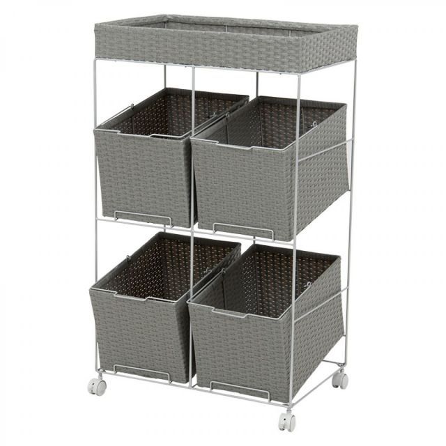 萩原 Hagihara RAN-2426GY ランドリーラック 新生活 インテリア 家具おしゃれ