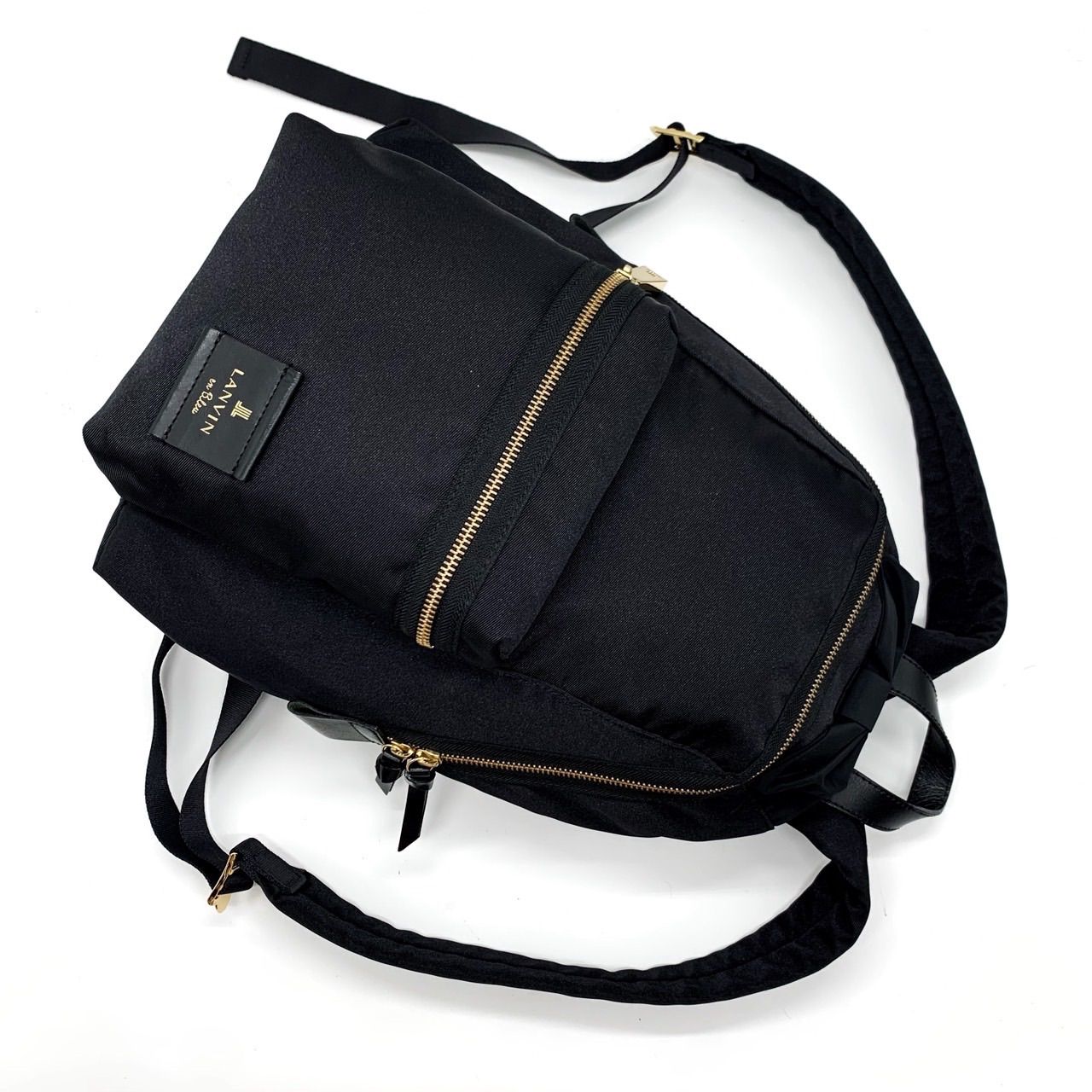 ✨良品✨ LANVIN ランバン リュックサック バッグパック ロゴ型押し 