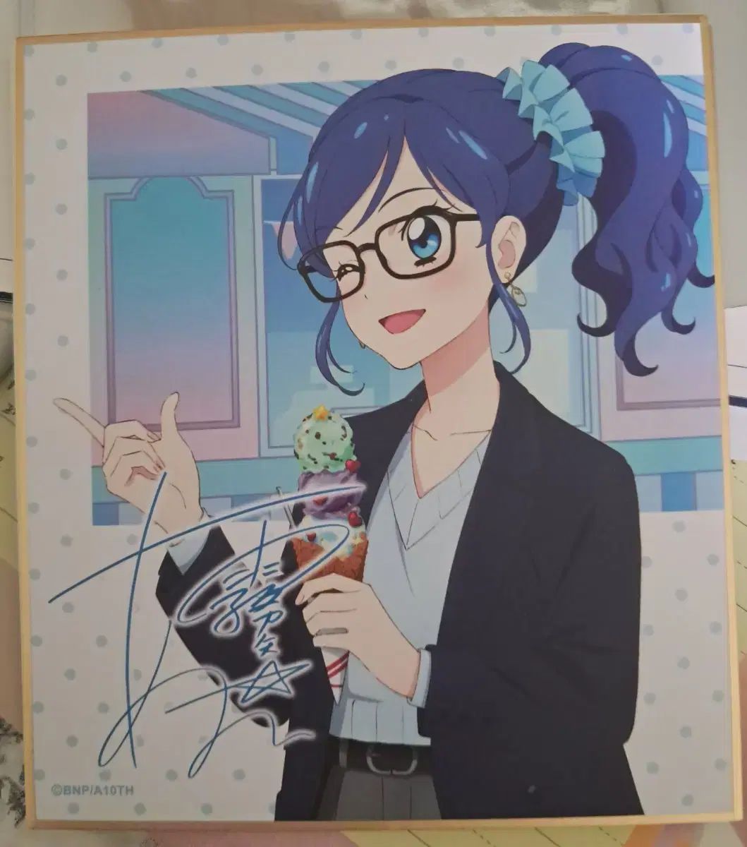 アイカツ！ STAR☆ANIS 直筆サイン入り色紙 アイカツ 色紙 アイカツサインアイカツ アイカツ アオイ 色紙 サイン