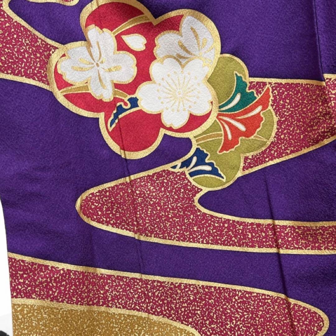 振袖　金彩　流水　梅　桜　露草　芝草　楓　銀杏　成人式　着物　101b d 振袖 金彩 流水 梅 桜 露草 芝草 楓 銀杏 成人式 着物 101b d