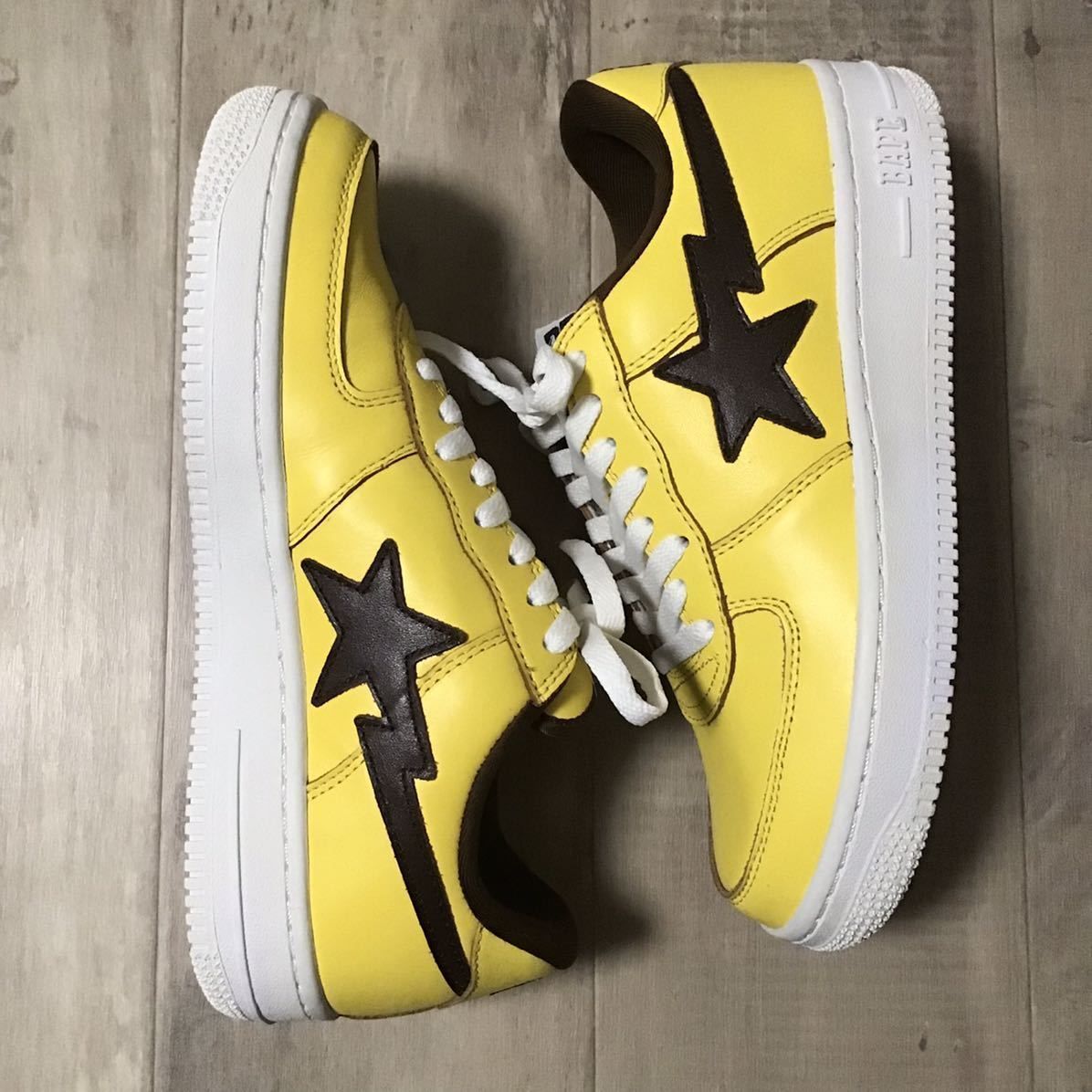 ☆新品☆ レザー BAPESTA スニーカー 27cm US9 a bathing ape BAPE STA 