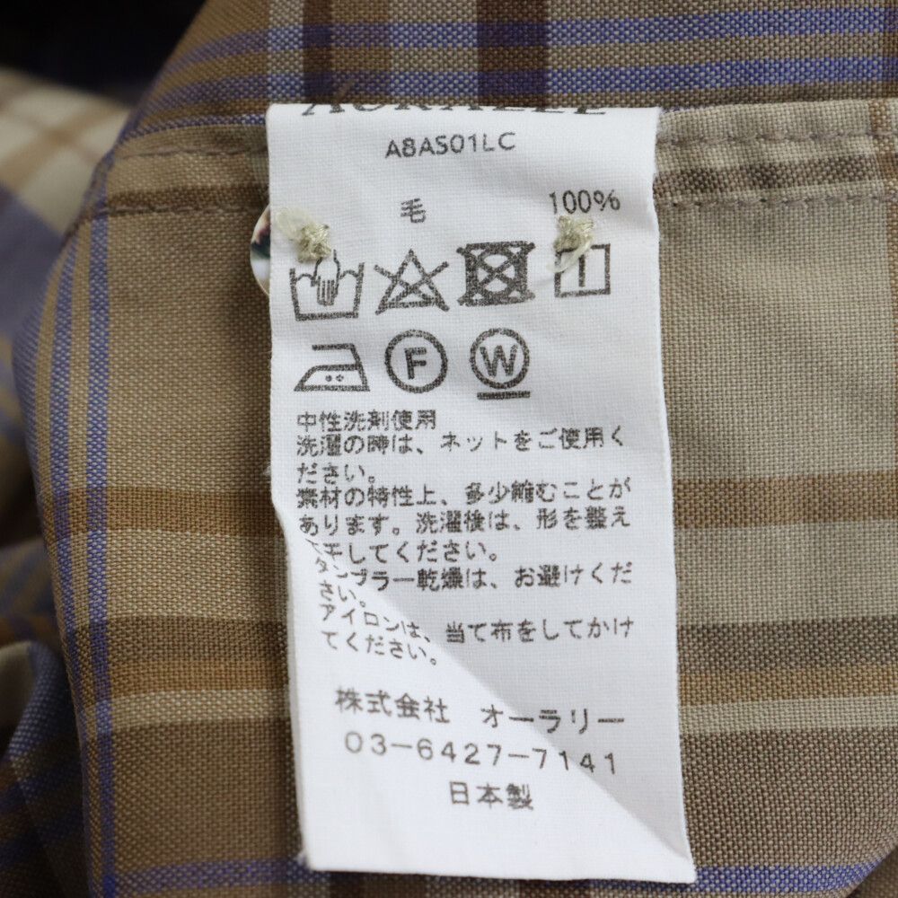 AURALEE (オーラリー) 18AW SUPER LIGHT WOOL CHECK SHIRTS