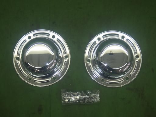 デコトラ クロムステーション フロントハブキャップ 左右