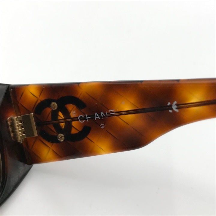 良品 CHANEL シャネル ココマーク マトラッセ べっ甲調 サングラス  