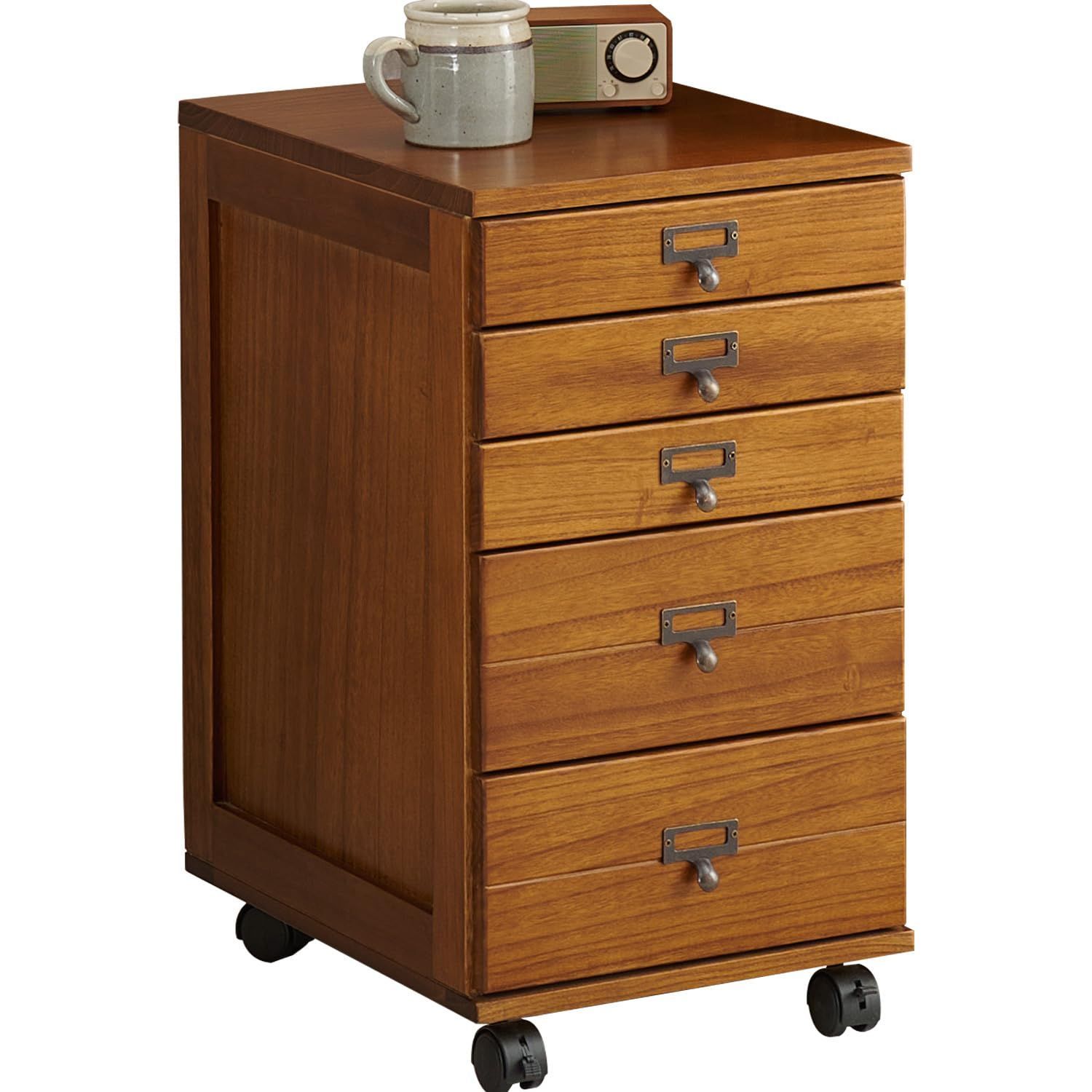 引出5段 【すぐに使えるほぼ完成品】キャビネット B4 ドキュメント