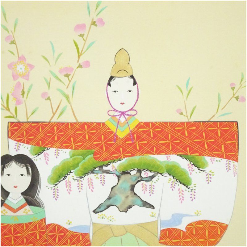 SNT980 五老山人 蘭竹雙聯 他 掛軸 四本 桐箱有 日本画 絵画
