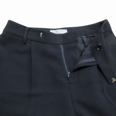 アドーア ADORE ワイドパンツ タック バイカラー ネイビー 黒 36