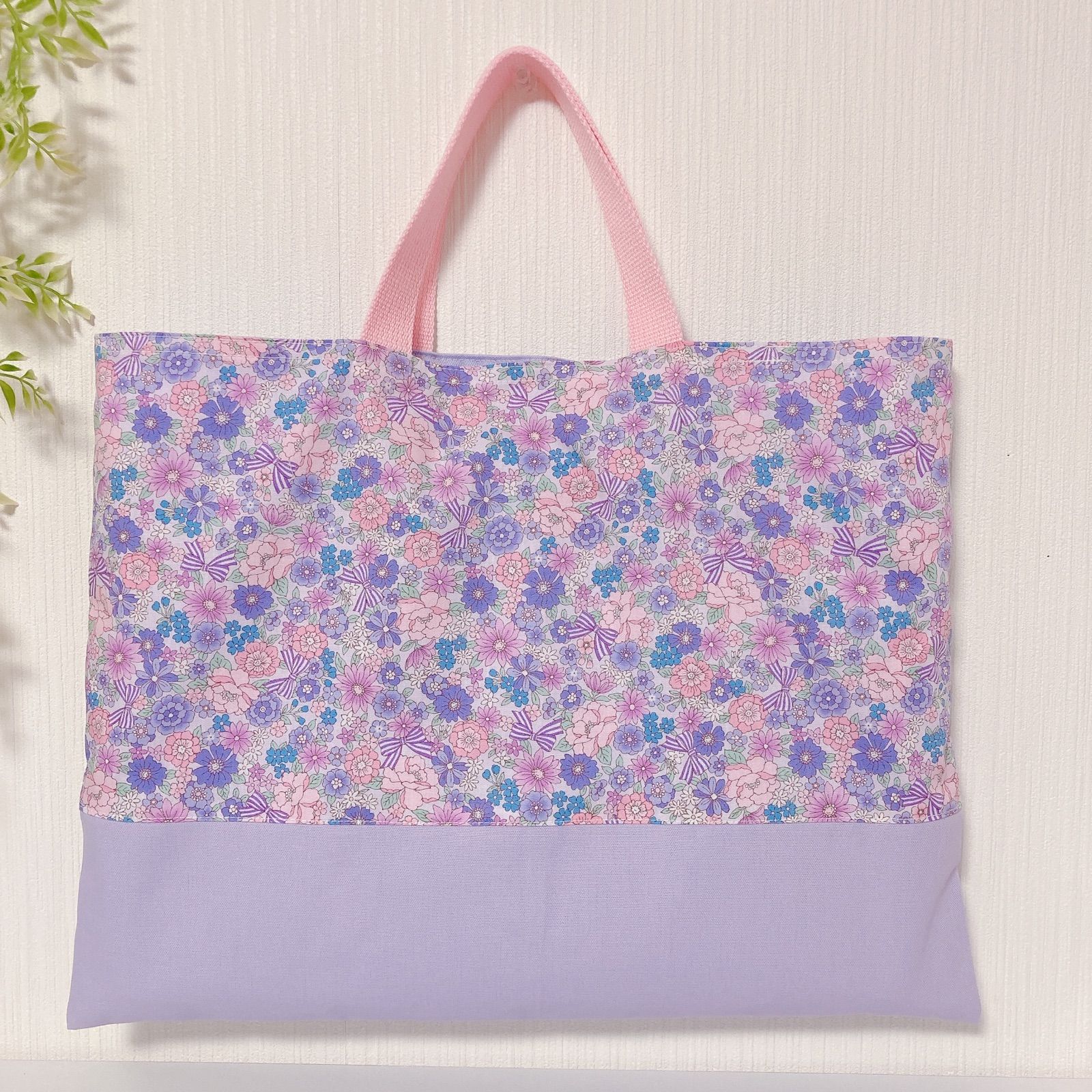 当店限定販売】 専用 水玉×薄紫 レッスンバッグ ハンドメイド 女の子