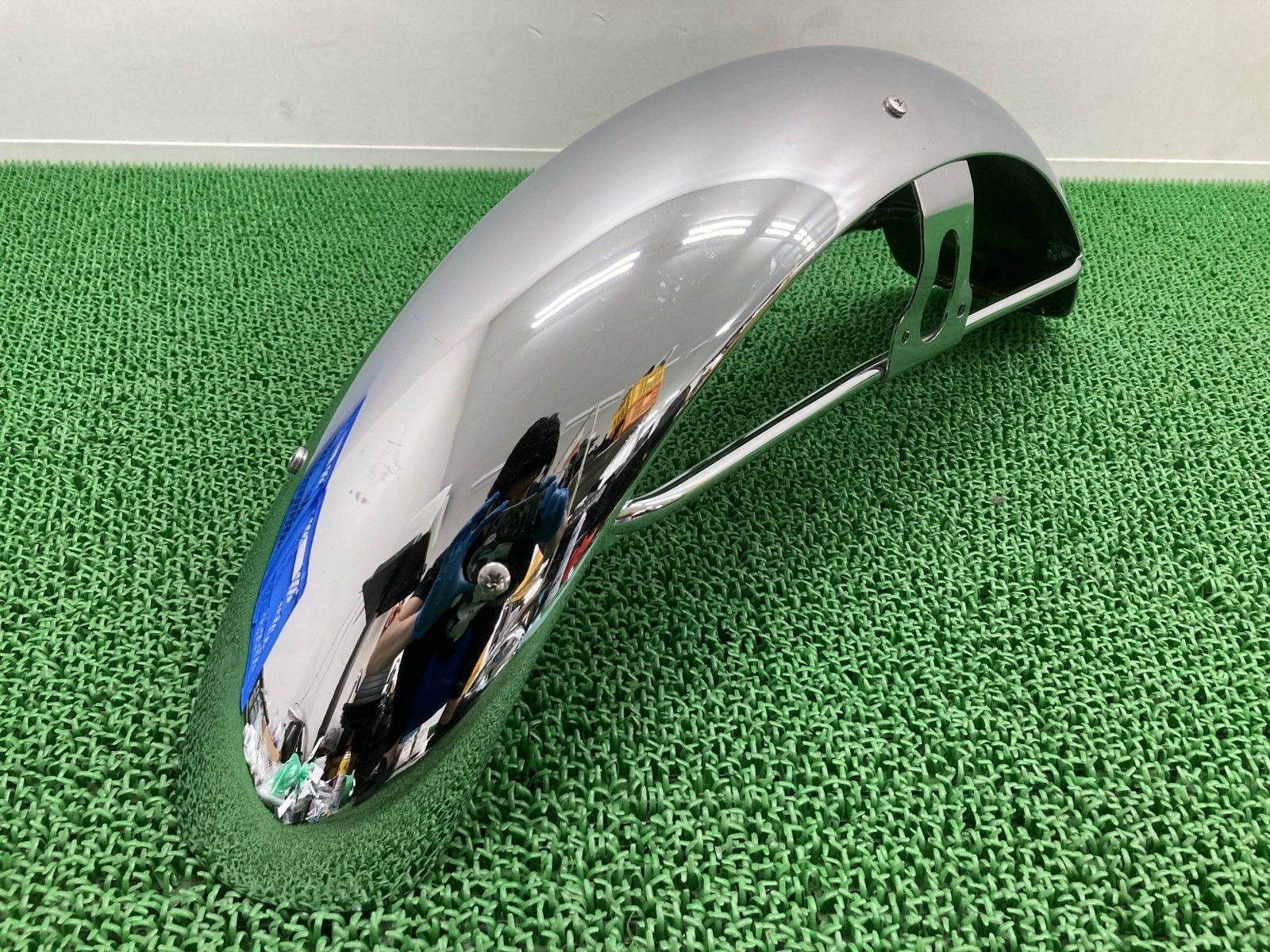 W400 フロントフェンダー カワサキ 純正 バイク 部品 EJ400A W650 W800 修復素材に コケキズ無し 品薄 車検 Genuine pQ