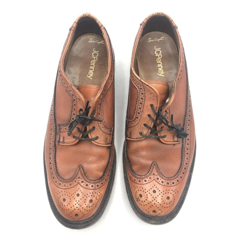 JCPenney ウイングチップシューズ 28cm ブラウン JCペニー 17