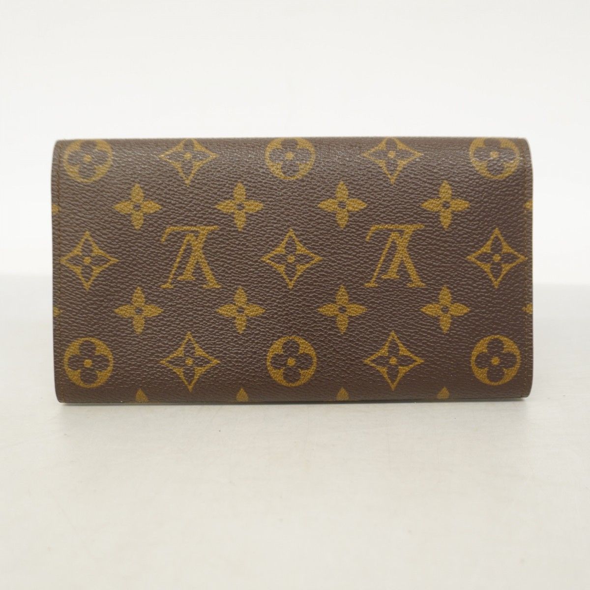 ルイヴィトン モノグラム 長財布 ポルトモネクレディ ブラウン レディース LOUIS VUITTON ルイ ヴィトン 長財布 ファスナー付き長財布