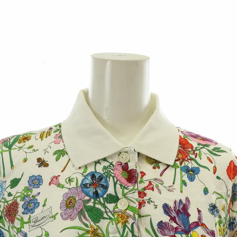 GUCCI 花柄 半袖ポロシャツ L GUCCI 花柄 半袖ポロシャツ L