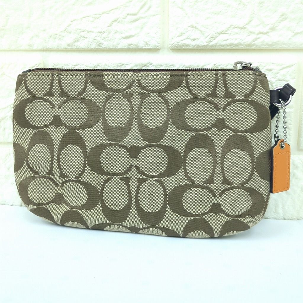 コーチ シグネチャー アクセサリー ポーチ ブラウン COACH COACH