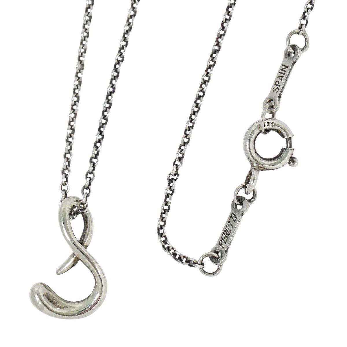 美品 ティファニー レター イニシャル S ネックレス シルバー925