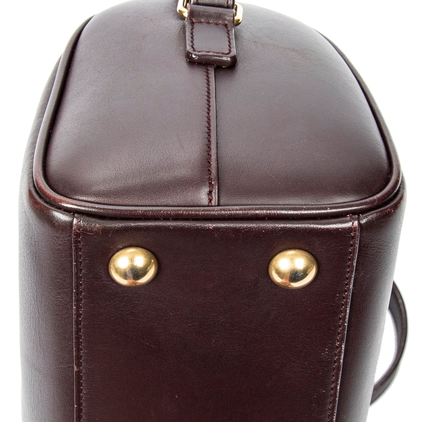 YVES SAINT LAURENT イヴサンローランベビーダッフルバーガンディカーフスキンレザーAB DECORATOM_COM_BR