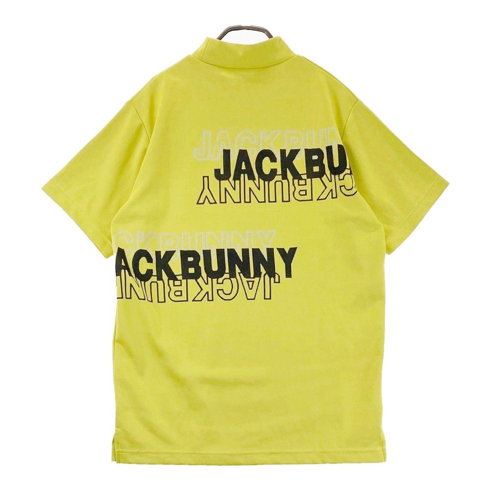 サイズ：4 JACK BUNNY ジャックバニー  ハイネック半袖Tシャツ  イエロー系 [240101455781] ゴルフウェア メンズ ストスト サイズ：4 JACK BUNNY ジャックバニー ハイネック半袖Tシャツ