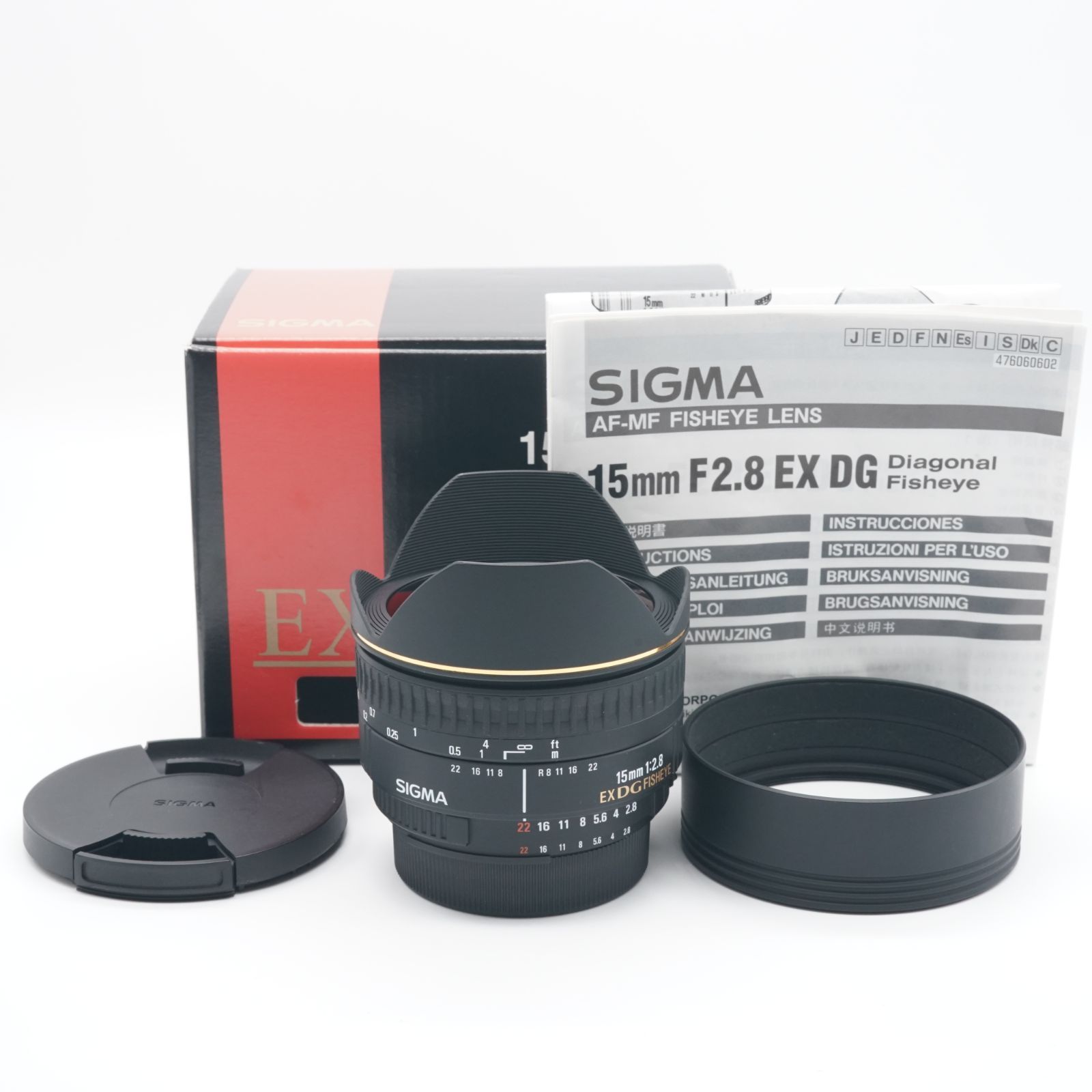 ほぼ新品 #2713 ☆ SIGMA 15mm F2.8 EX DG DIAGONAL FISHEYE ニコン