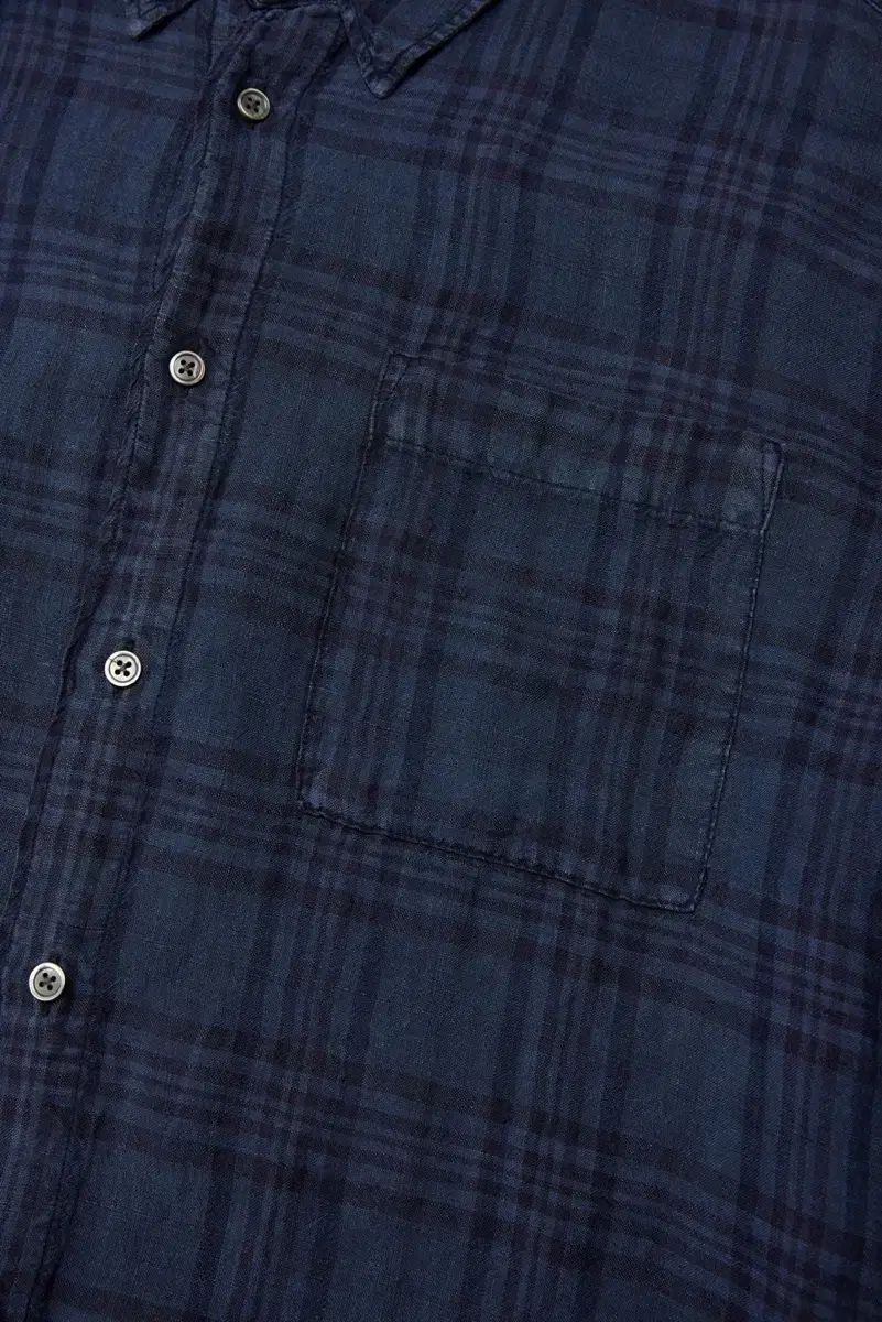 品質も 絶対に保証！ HATCHINGROOM ミュージアム 染めシャツ 青 3 サイズ 低価格！