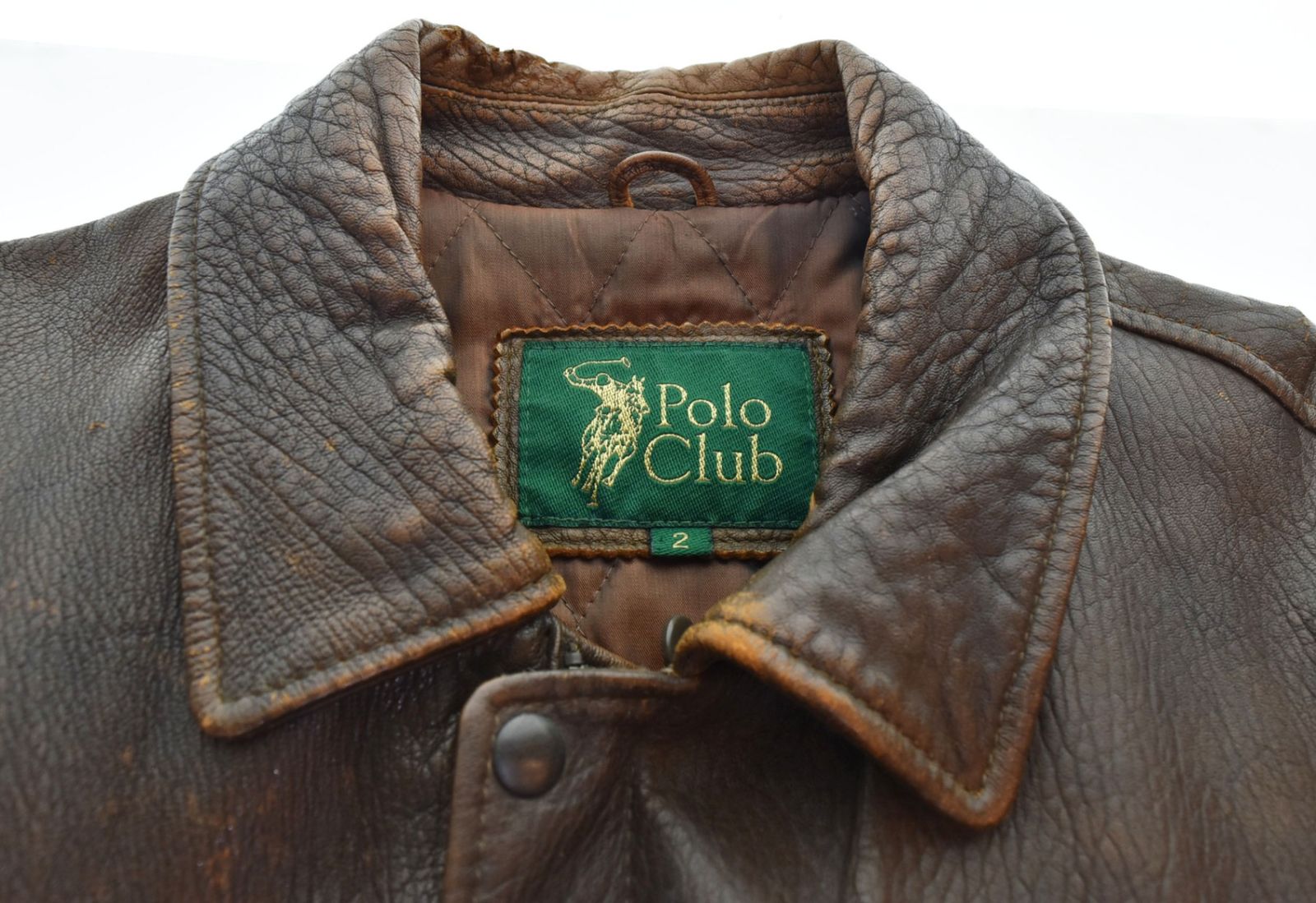 ポロクラブ Polo Club 90's A-2 フライトジャケット レザー 2