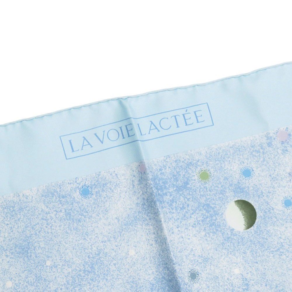 エルメス カレ90 LA VOIE LACTEE 天の川 シルク ライトブルー スカーフ 0455 HERMES