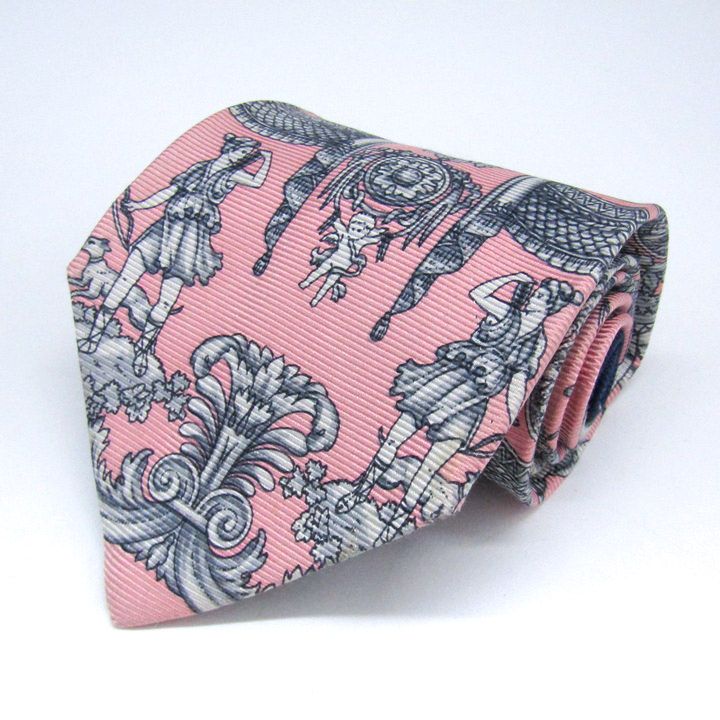 美品꧂ ヴェルサーチ ネクタイ バロッコ グレカ 花柄 ブラック