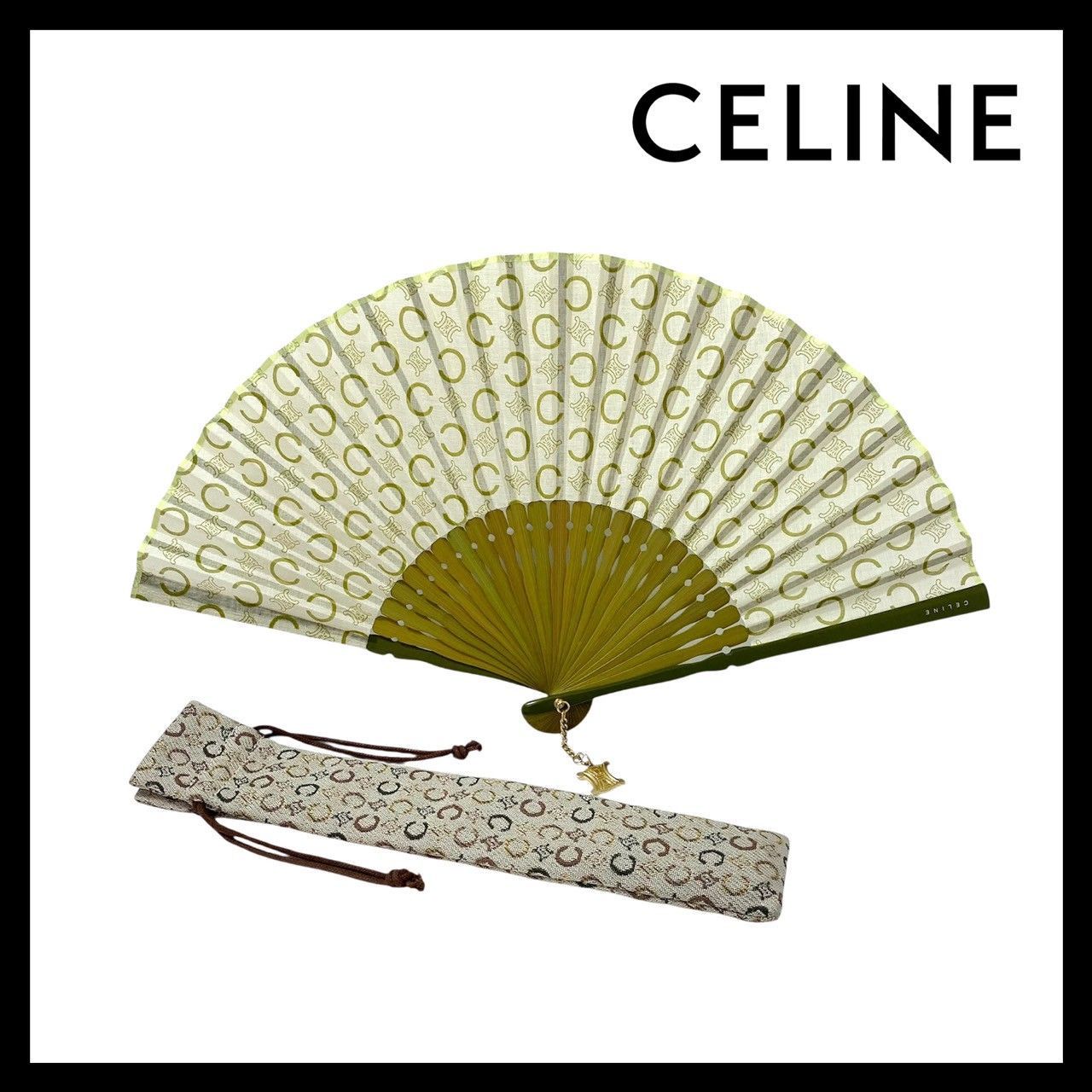 CELINE セリーヌ 扇子 マカダム柄 ロゴ和小物 レディース 【公式通販】