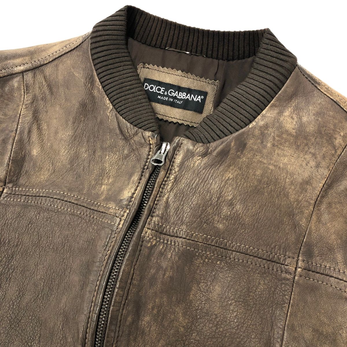 未使用品 DOLCE&GABBANA ドルチェ&ガッバーナ レザージャケット サイズ