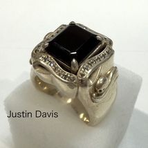 IZ-226 Justin Davis|ジャスティンデイビス ONYX GLAM|グラム リング SV925 オニキス ダイヤ リング
