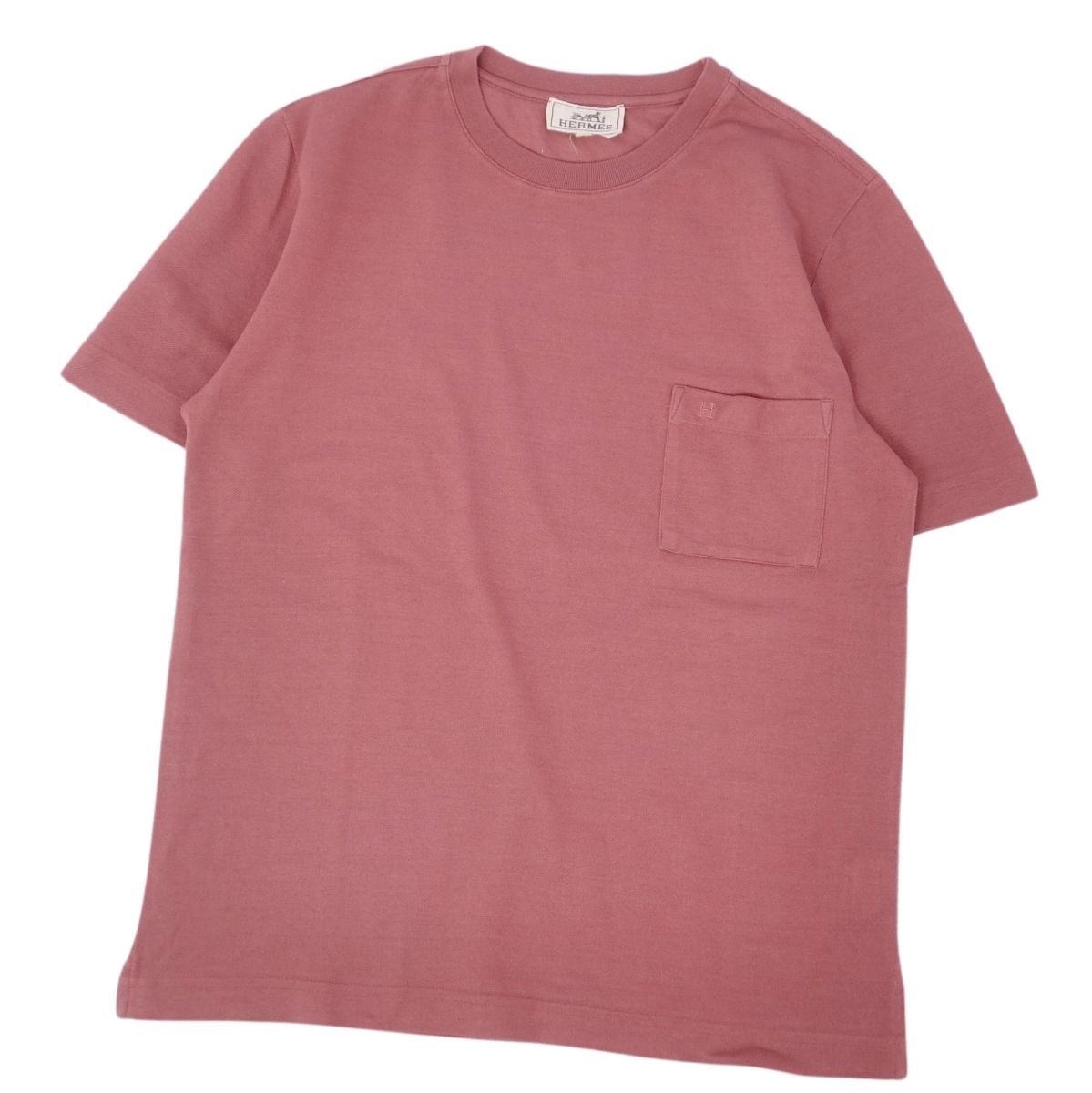 美品 エルメス HERMES Tシャツ カットソー 半袖 ショートスリーブ Hロ