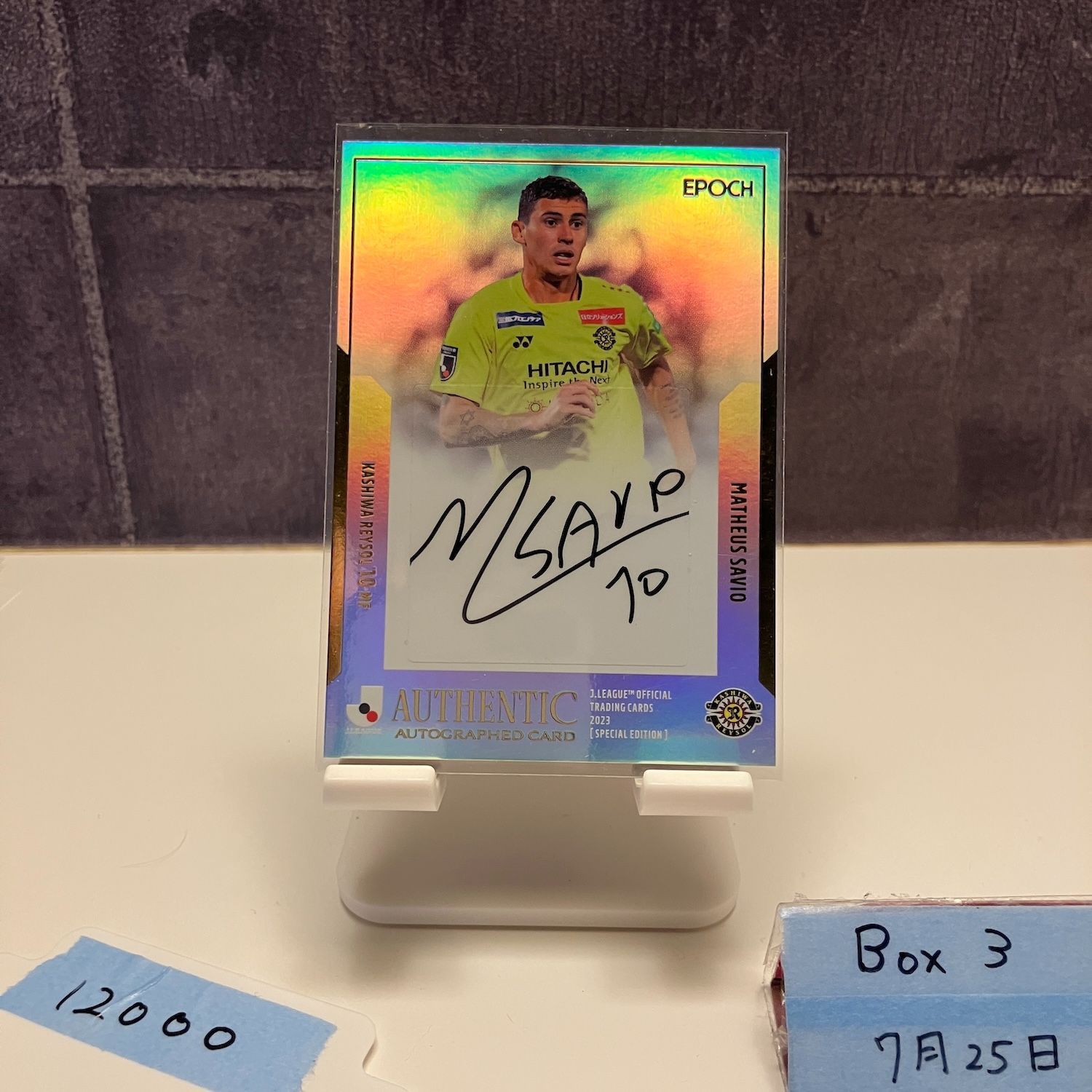 topps マテウスサヴィオ サインカード 25シリアル 2023 EPOCH J.LEAGUE マテウスサヴィオ 35/40 直筆サイン 柏
