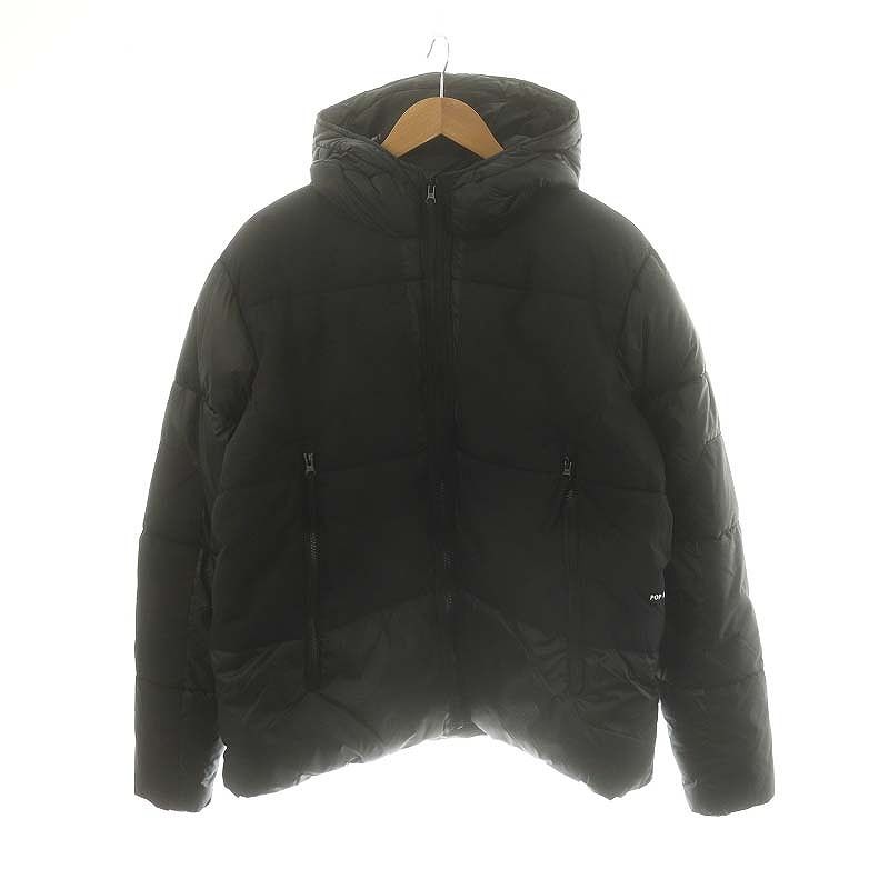 ポップトレーディングカンパニー POP TRADING COMPANY Puffer Jacket 中綿ジャケット フード ジップアップ アウター M 黒 ブラック /MI OS