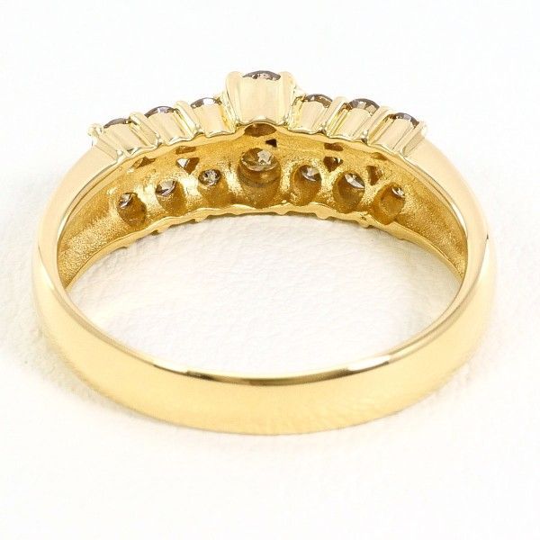 K18YG リング ring 指輪 11号 ブラウンダイヤ 0.55 総重量約3.3g