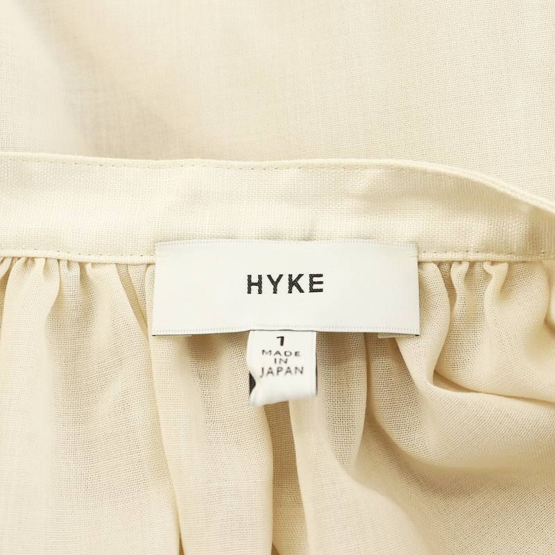 ハイク HYKE 22SS シャツ ブラウス 長袖 バンドカラー 切替