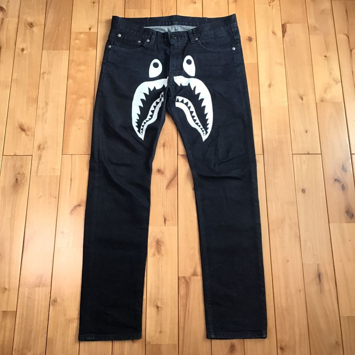 ふるさと納税 denim 美品 エイプ シャーク デニム パンツ shark パンツ