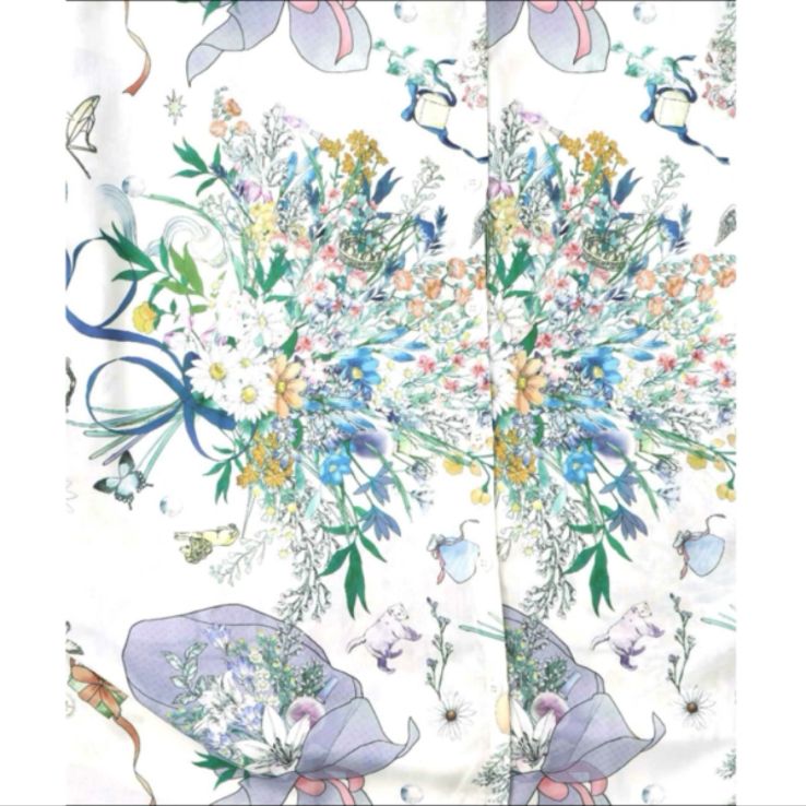 ScoLar 星座と花束柄シャツワンピース