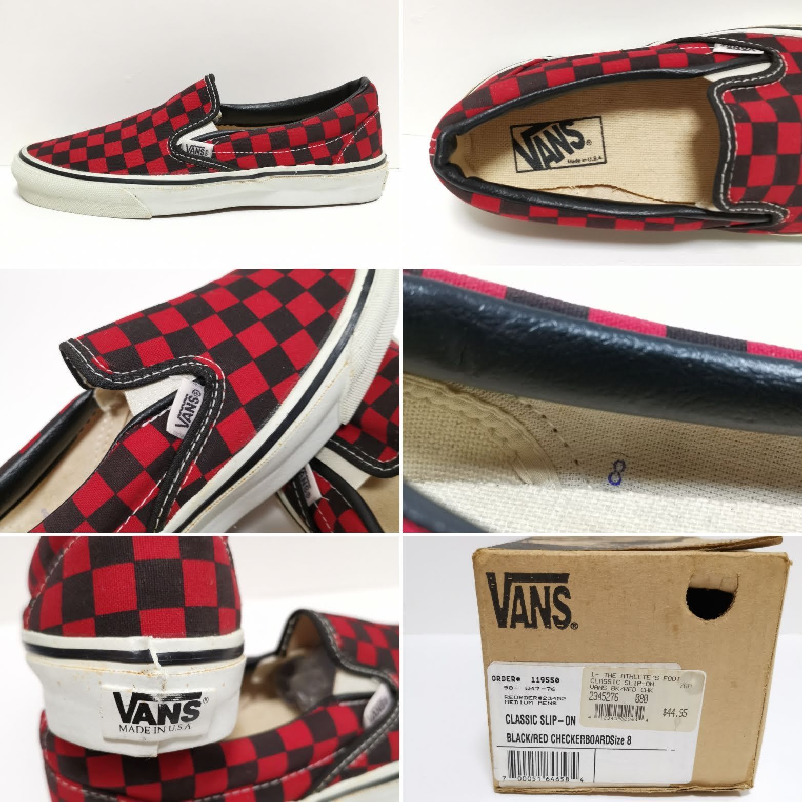90s vans デッドストック　us8 USA OLD VANS SK8-HI 90's DEADSTOCK