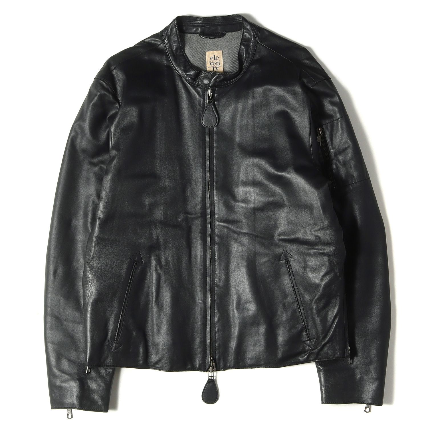 eleventy ダブルライダースレザージャケット　size48 eleventy ダブルライダースレザージャケットsize48