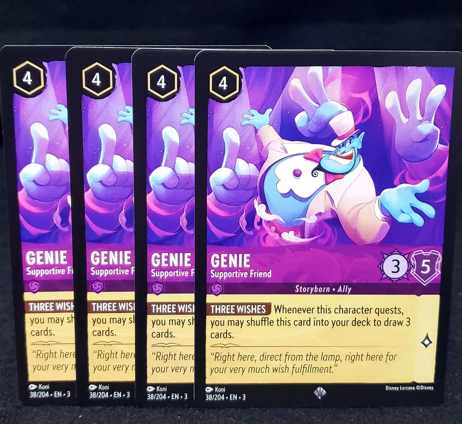 LORCANA】38/204-EN・3 GENIE SR 4枚セット ロルカナ - メルカリ